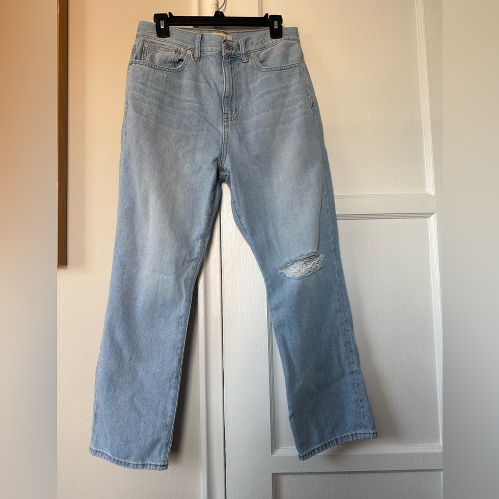 Madewell 90’s Straight Crop 100% Cotton Size 29 Light Wash - Picture 6 of 7